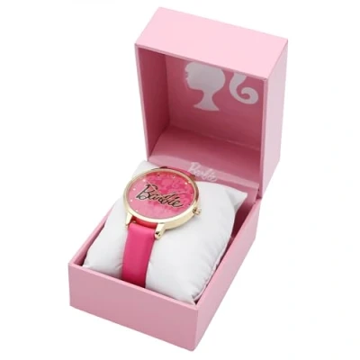 Image of Accutime Barbie Logo Watch with Silicone Band, Pink, Classic