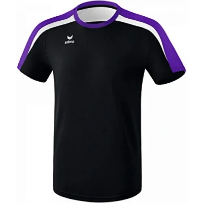 Image of Erima Kids Liga Line 2.0 T shirt Black/Dark Violet/White, Size 116