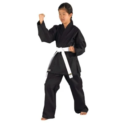 Image of KWON Shadow Children&#039;s Karate Uniform black Size:110 cm