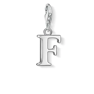 Image of Thomas Sabo Women Charm Pendant Letter F Club 925 Sterling Silver 0180 001 12