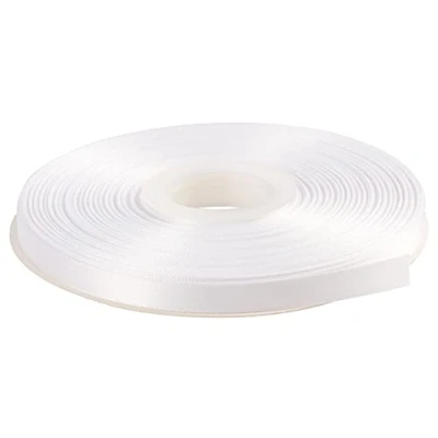 Image of AVANAVA 9mm Wide Double Face Satin Ribbon 45 Meters (029 White)