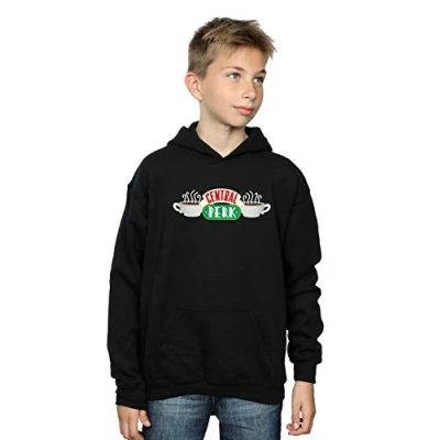 Image of Friends Boys Central Perk Hoodie Black 12 13 Years