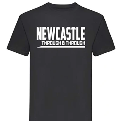 Image of FootballApparelGifts Newcastle United Through and Premium T Shirt Gift Mens (Medium) Black