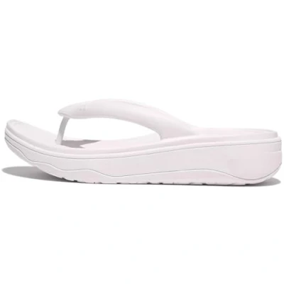 Image of Fitflop Women&#039;s RELIEFF Recovery Toe Post Sandals, White, 5 UK
