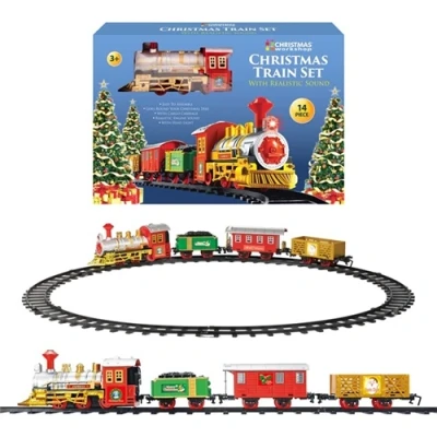 Image of Christmas Workshop Train Set 3 Carriages Battery Operated