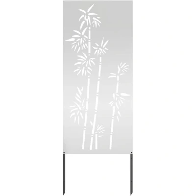 Image of vidaXL Garden Privacy Screen Silver 50 x 140 cm Galvanised steel