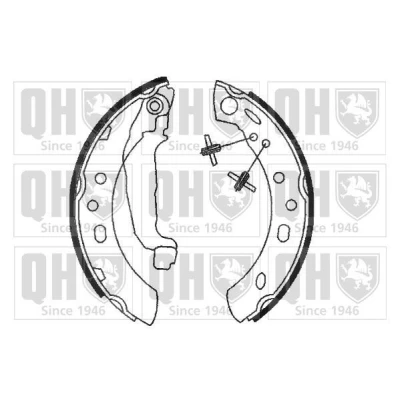 Image of 4406037G27, 440606F625, 440607B725, 440607Z825, 4406099B26 Brake Shoes QUINTON HAZELL BS886 180mm 27mm NISSAN: MICRA 2