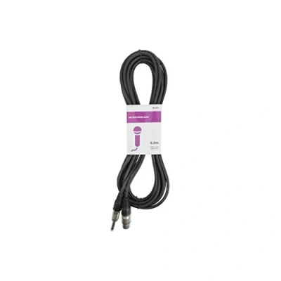 Image of qtx Chord Microphone Cable Female XLR to 6.3mm Mono Jack Plug 6.0m