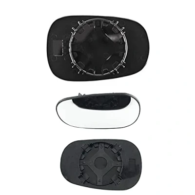 Image of Fits to NISSAN Micra 2003 2010 Non Heated, Silver Wing/Door Mirror Glass Including Base Plate LH(Passenger Side)
