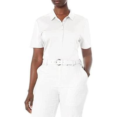 Image of Callaway Women&#039;s Short Sleeve Opti vent Open Mesh Polo Golf Shirt, White, L UK