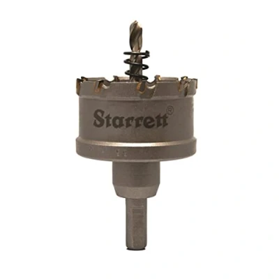 Image of Starrett Carbide Tipped Hole Saw CTD55 TCT Deep Cut Holesaw Cutter For Metal Stainless Steel Iron Aluminium 55mm