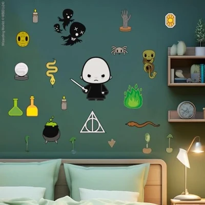Image of Harry Potter Wall Sticker Voldemort Dark Arts Charm Decal Set Wizarding World Art (60cm (W) x 30cm (H))
