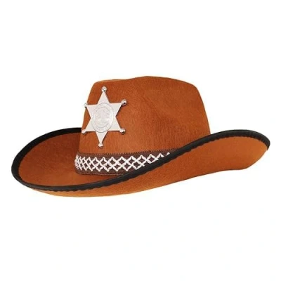 Image of Toyland® Sheriff Cowboy Hat 57cm (22.5&quot;) American Style Fancy Dress Headwear