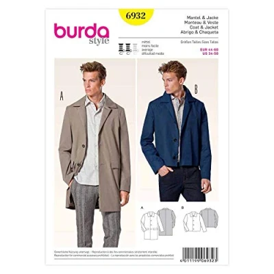Image of Burda b6932 Coat and Jacket Sewing Pattern 19 x 13 cm