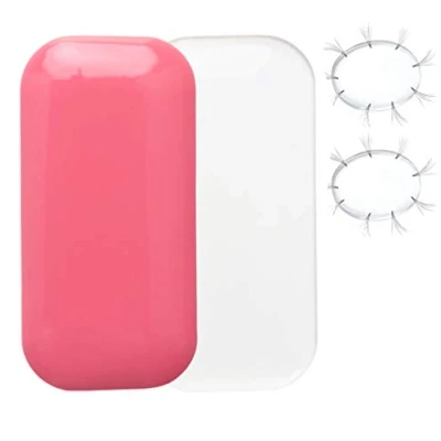 Image of 4 Pcs Silicone Eye Lashes Pallet, Reuseable Gel Eyelash Extension Extender Pads Mat Holder