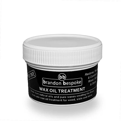 Image of Wax Finishing Treatment (Food Safe) Chopping Board 125ml Oil Brandon Bespoke for Wood Slate &amp; Stone