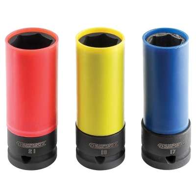 Image of Facom 1/2in Drive Deep Impact Socket Set, 3 Piece BRIE194676B
