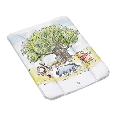 Image of keeeper Winnie The Pooh Baby Changing Mat, for Tables, Desks, Countertops and More, Comfortable Surface, Easy to Clean, Amelia, White