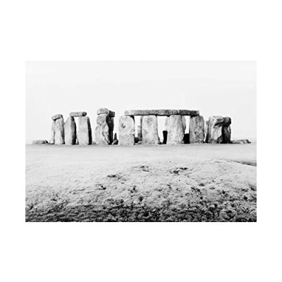 Image of Wee Blue Coo Vintage Photo Monument Landmark Stonehenge England Wall Art Print