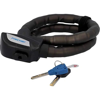 Image of Fischer Link Cable Lock Length 90 cm Diameter 24 mm, Black