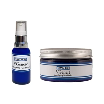 Image of Anti Aging Face Mask + Ageing Serum with Hyaluronic Acid Oxidant Heals Repairs Nourishes Skin Hydrating (100ml) &amp; Tone Facial Care Moisturizer (30ml)