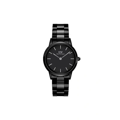 Image of Daniel Wellington Men&#039;s Black Iconic Link Ceramic Watch DW00100414