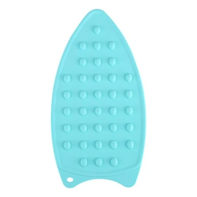 Image of Aramox Silicone Iron Mat Rest Pad for Ironing Board Heat Resistant Non stick 10.63 x 5.51 0.28in(Light blue)
