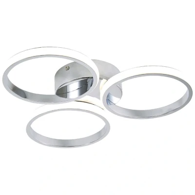 Image of Chios 4000k LED Bathroom Ceiling Light Chrome IP44