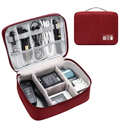 Image of YOUBDM Electronics Organizer Travel Cable Bag Waterproof Portable Digital Storage Electronic Accessories Case for Cable, Charger, Cord, Power Bank, USB