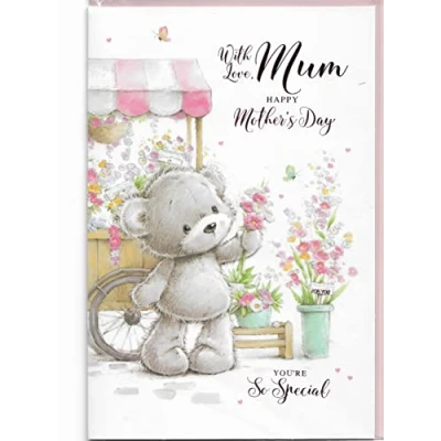 Image of Mothers Day Card For Mum 23 x 15 Cm (9 6 inches) With Love Happy Mother&#039;s Cute You&#039;re So Special