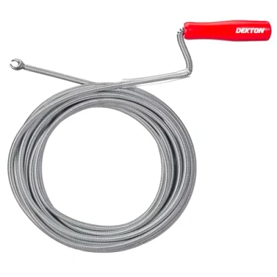 Image of Dekton DT30354 5M Flexible Drain &amp; Pipe UNBLOCKER, Silver