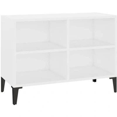 Image of vidaXL TV Cabinet with Metal Legs White 69.5x30x50 cm