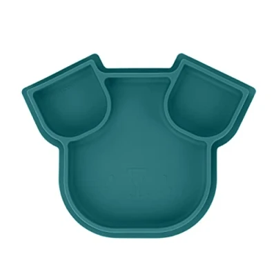 Image of Babymoov ISY Baby Plate, Silicone, Suction Toddler Plates Divided