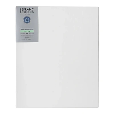 Image of Lefranc Bourgeois 111215 Stretcher Frame 100% Linen in Premium Quality, Ready to Use, Primed with Titanium Dioxide, Gesso, Side Nailed on Solid Pine Wood 20P