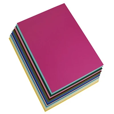 Image of Clairefontaine Ref 97198C Maya Coloured Smooth Drawing Paper (Pack of 28 Sheets) 120gsm 50 x 70cm Bright Colours Colour Deep Dyed, Acid Free, pH Neutral