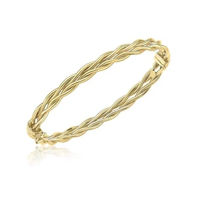 Image of Carissima Gold Women&#039;s 9ct Yellow 5.5mm Double Twist Bangle