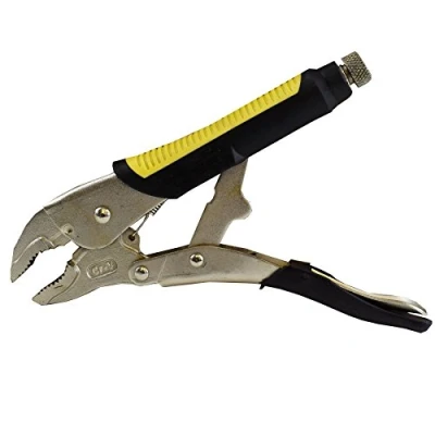 Image of 10&quot; Curved Jaw Locking Pliers Adjustable Vise Vice Mole Grips Rubber Handles
