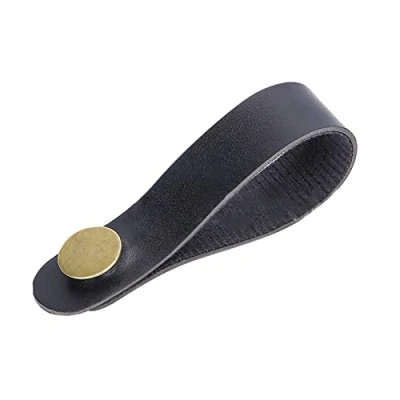 Image of Thicken Leather Guitar Headstock Strap Tie Neck Button Adapter Link Acoustic Adaptor Vintage