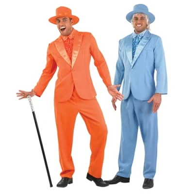 Image of Fun Shack Orange Suit Halloween Costume, Funny Movie Fancy Dress, 90s Dress Up, 1990s Large
