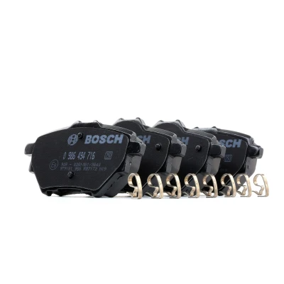 Image of 1609000680, 1612911480, 1617535380, 1636413980, 1678167980 Brake pad set BOSCH 0 986 494 716 Low Metallic with anti squeak plate, mounting manual