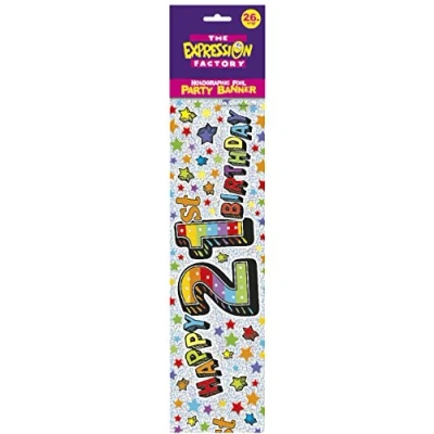 Image of Happy 21st Mulit Coloured Holographic Banner