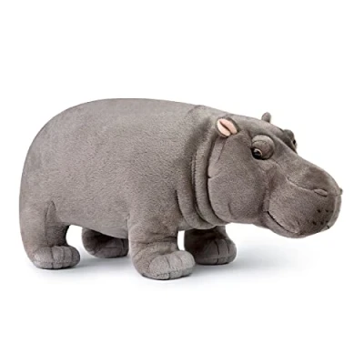 Image of lilizzhoumax Simulation Hippo Plush Toy 38cm/15, Realistic Stuffed Animal Wild Toy, Cute Super Soft Home Decoration Toys, Gift for Friends and Kids
