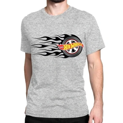 Image of Hot Wheels T Shirt Mens Monster Truck Tshirt Cotton Grey Small