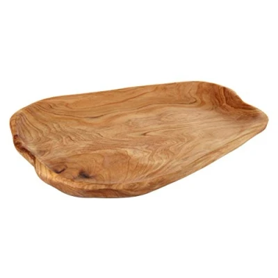 Image of Premier Housewares Kora Serving Dish, Natural Cedar (32 x 22 cm)