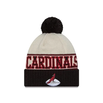 Image of New Era Arizona Cardinals NFL 2023 Sideline Historic Knit Beanie OTC Gray Black One Size
