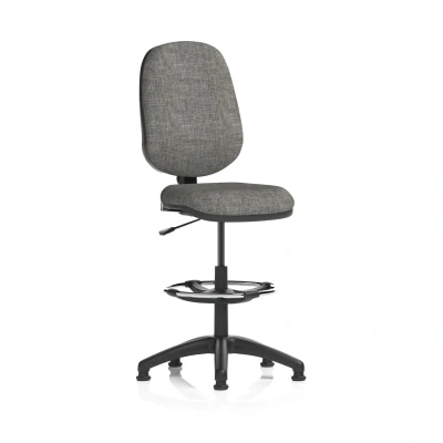 Image of Eclipse Plus I Lever Task Operator Chair Charcoal Hi Rise Draughtsman