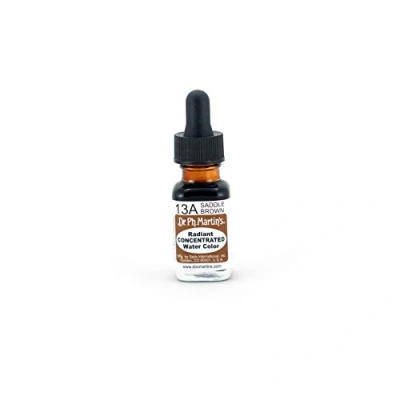 Image of Dr. Ph. Martin&#039;s Radiant Concentrated Water Color, 0.5 oz, Saddle Brown (13A)