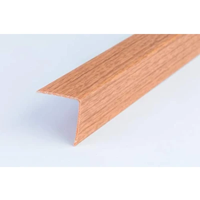 Image of Wood Effect Plastic PVC Corner 90 Degree 2.5 Meters Angle Trim Wall Edge Protector Various Sizes by TMW Profiles (40mm x 40mm 2.5M, Cherry)