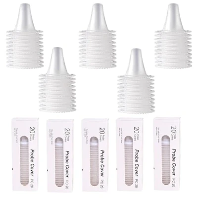 Image of EUZUXU 100 Pcs Ear Thermometer Probe Covers, Refill Caps Replacement, for All Braun Models