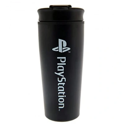 Image of Pyramid International MTM25993 Playstation (Onyx) Metal Travel Mug, 16 oz , Black